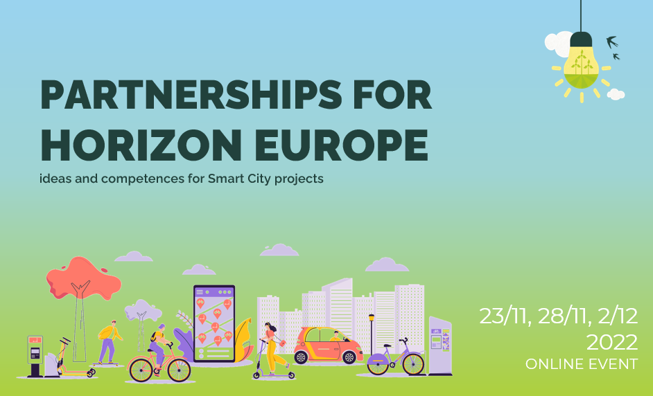 23/11-13/12 Partnerships for Horizon Europe: Smart City projects