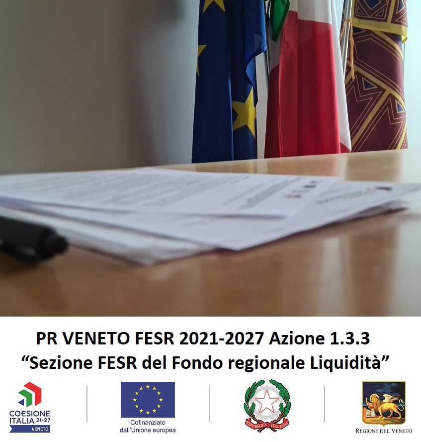 Azione 1.3.3: “Sezione FESR del Fondo regionale Liquidità” - Apertura sportello