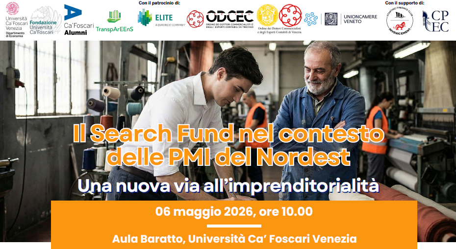 6/5: Il Search Fund nel contesto delle PMI del Nordest: una nuova via all’imprenditorialità
